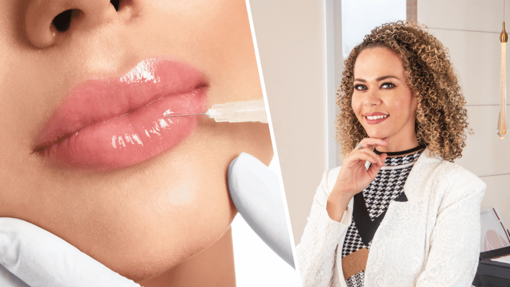 Dra. Ines Moura e procedimento hidratação injetável com ácido hialurônico (pág. procedimentos) - versão desktop e mobile